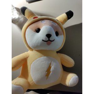 Shiba Inu in Pikachu Costume Plush